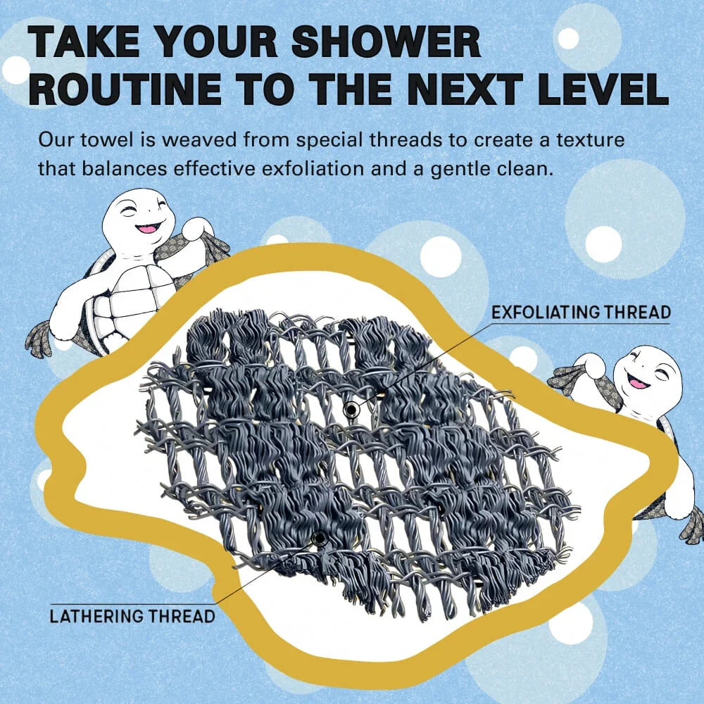 Viva Exfoliating Antibacterial Shower Towel