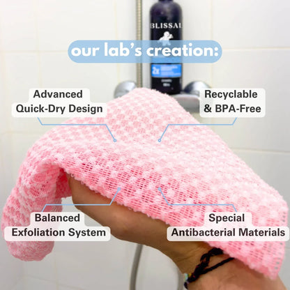 Viva Exfoliating Antibacterial Shower Towel