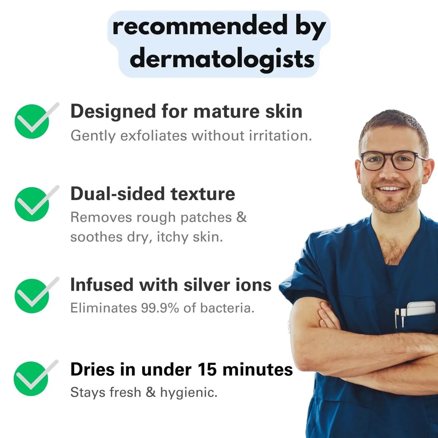 Viva Exfoliating Antibacterial Shower Towel